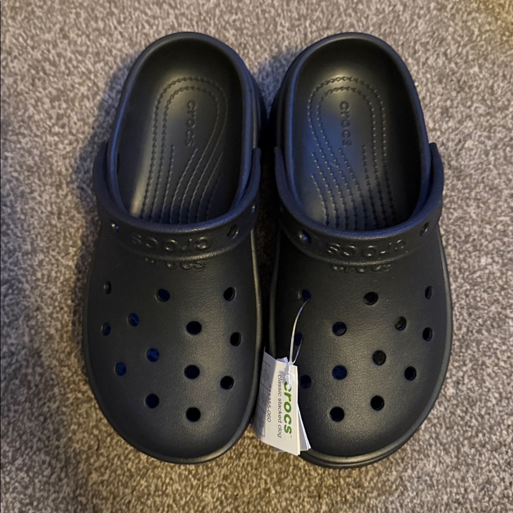 CROCS Classic Stacked Platform Clogs NWT